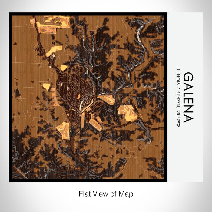 Rendered View of Galena Illinois Map on 17oz Stainless Steel Insulated Tumbler in Ember Map Style