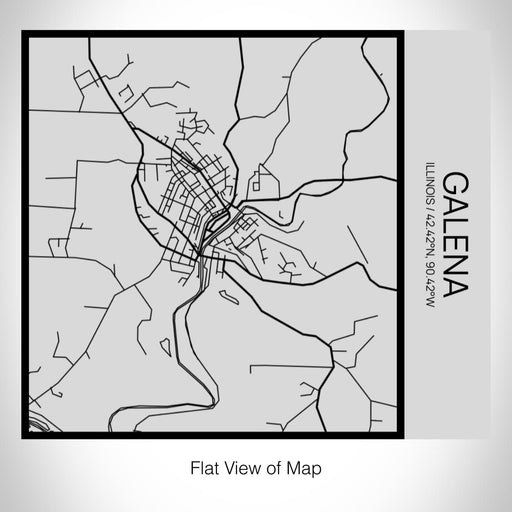 Rendered View of Galena Illinois Map on 17oz Stainless Steel Insulated Tumbler in Tactile Lines with Succulent in Background