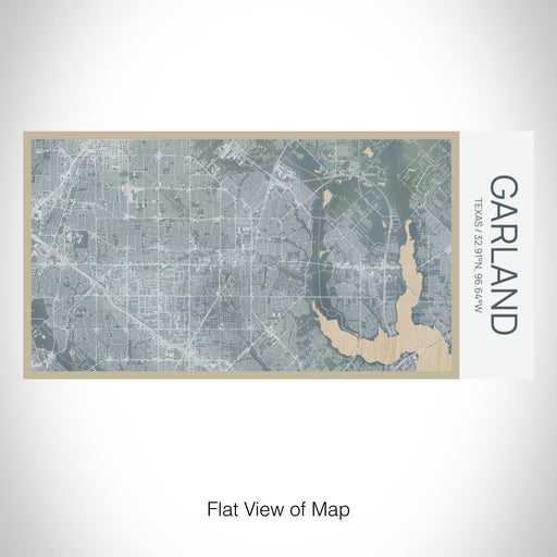 Rendered View of Garland Texas Map on 17oz Stainless Steel Insulated Bottle with printed afternoon style map