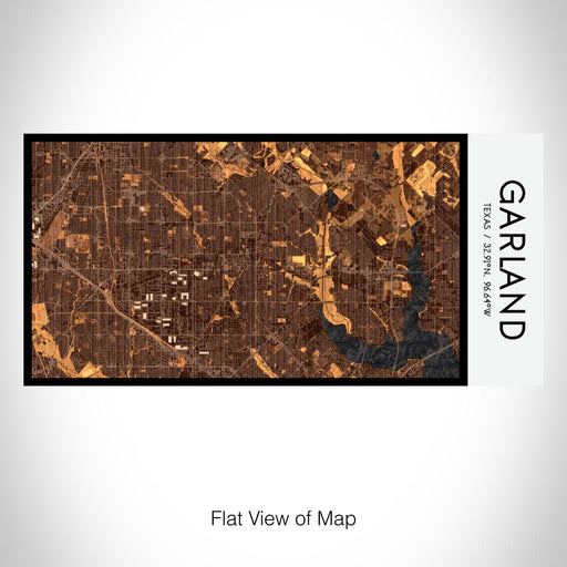 Rendered View of Garland Texas Map on 17oz Stainless Steel Insulated Bottle with printed ember style map