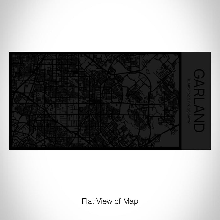 Rendered View of Garland Texas Map on 17oz Stainless Steel Insulated Cola Bottle in Stainless in Matte Black