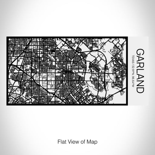 Rendered View of Garland Texas Map on 17oz Stainless Steel Insulated Cola Bottle in Stainless in Matte White