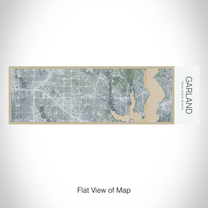 Rendered View of Garland Texas Map on 10oz Stainless Steel Insulated Cup in Afternoon with Sliding Lid