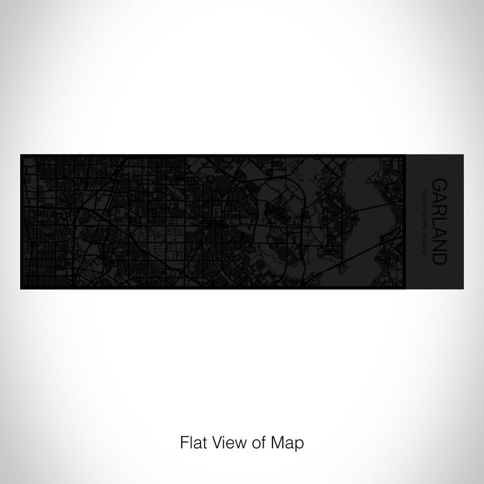 Rendered View of Garland Texas Map on 10oz Stainless Steel Insulated Cup in Matte Black with Sliding Lid