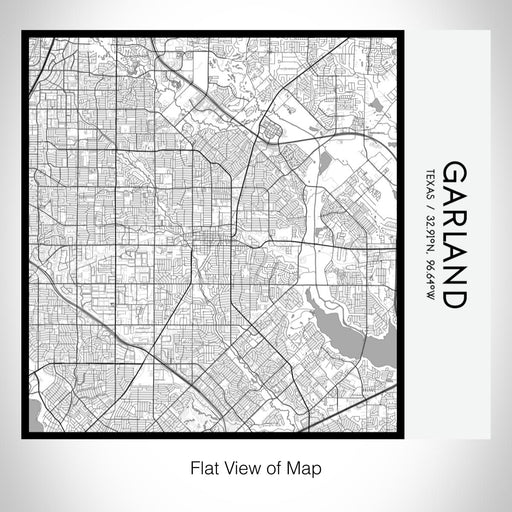 Rendered View of Garland Texas Map on 17oz Stainless Steel Insulated Tumbler in Classic Map Style