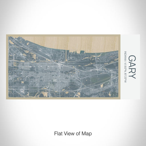 Rendered View of Gary Indiana Map on 17oz Stainless Steel Insulated Bottle with printed afternoon style map