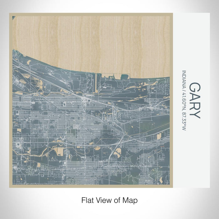 Rendered View of Gary Indiana Map on 17oz Stainless Steel Insulated Tumbler in Afternoon Map Style