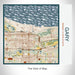 Rendered View of Gary Indiana Map on 17oz Stainless Steel Insulated Tumbler in Woodblock Map Style