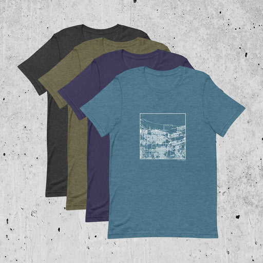 Gary Indiana  Map Unisex T-Shirts in Multiple Colors