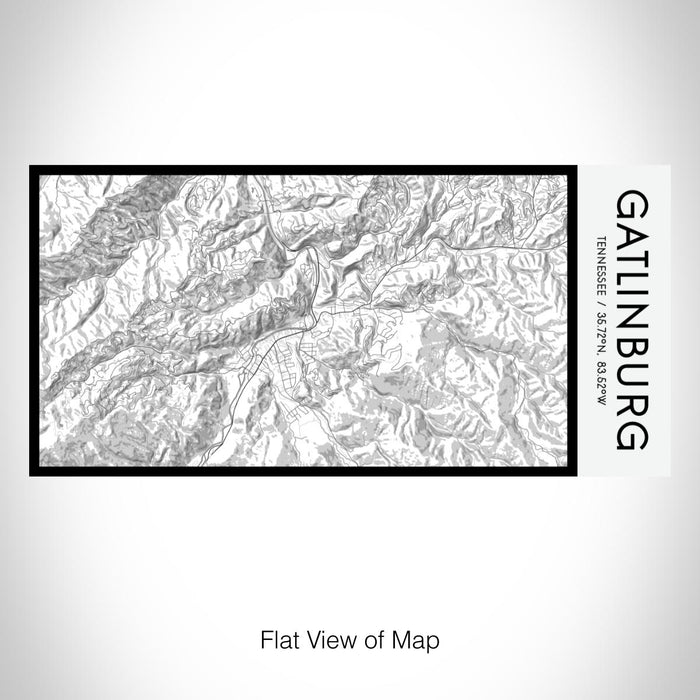 Rendered View of Gatlinburg Tennessee Map on 17oz Stainless Steel Insulated Bottle with printed classic style map