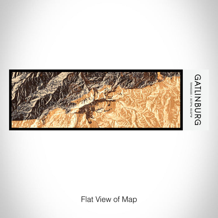 Rendered View of Gatlinburg Tennessee Map on 10oz Stainless Steel Insulated Cup in Ember with Sliding Lid