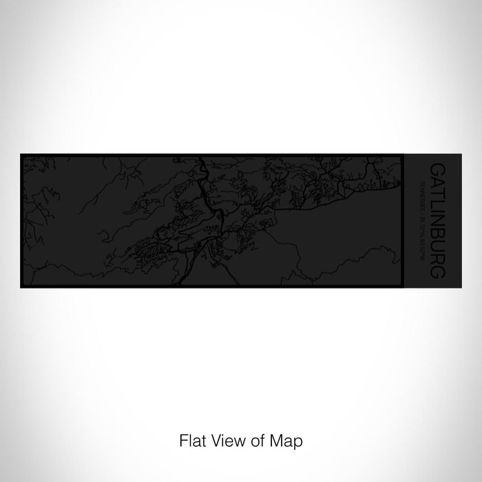 Rendered View of Gatlinburg Tennessee Map on 10oz Stainless Steel Insulated Cup in Matte Black with Sliding Lid