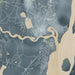 Georgetown South Carolina Map Print in Afternoon Style Zoomed In Close Up Showing Details