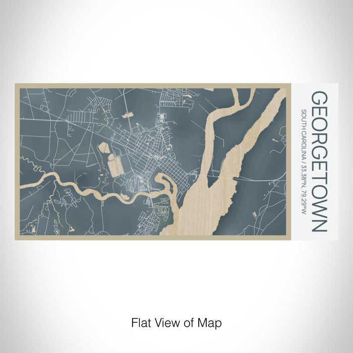 Rendered View of Georgetown South Carolina Map on 17oz Stainless Steel Insulated Bottle with printed afternoon style map