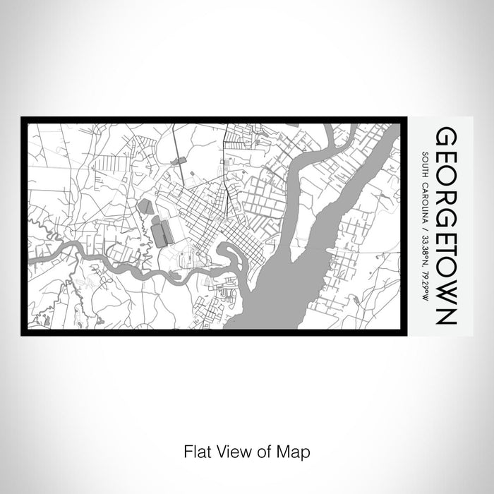 Rendered View of Georgetown South Carolina Map on 17oz Stainless Steel Insulated Bottle with printed classic style map