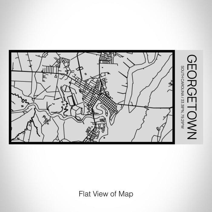 Rendered View of Georgetown South Carolina Map on 17oz Stainless Steel Insulated Cola Bottle in Stainless