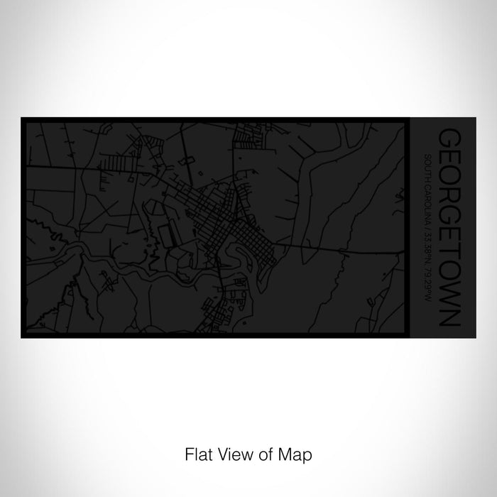 Rendered View of Georgetown South Carolina Map on 17oz Stainless Steel Insulated Cola Bottle in Stainless in Matte Black