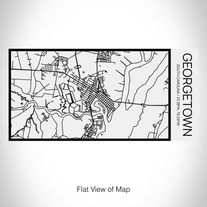 Rendered View of Georgetown South Carolina Map on 17oz Stainless Steel Insulated Cola Bottle in Stainless in Matte White