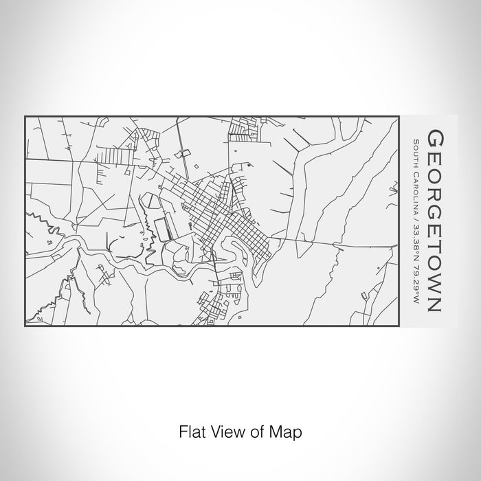 Rendered View of Georgetown South Carolina Map on 17oz Stainless Steel Insulated Cola Bottle in White