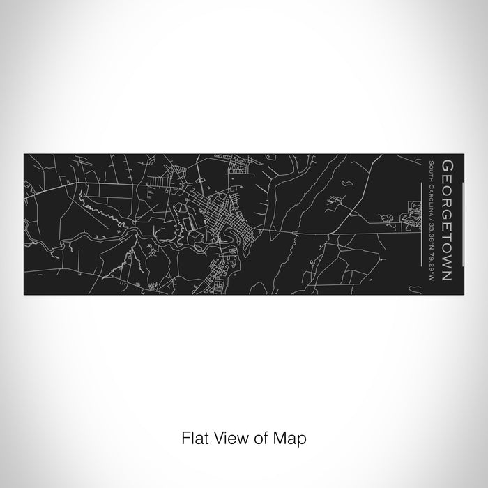 Rendered View of Georgetown South Carolina Map on 10oz Stainless Steel Insulated Cup with Sliding Lid in Black