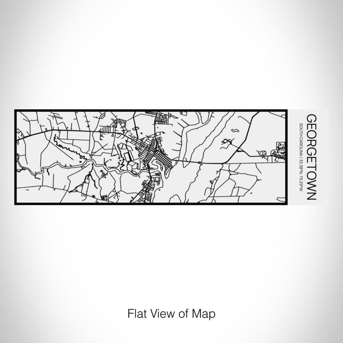Rendered View of Georgetown South Carolina Map on 10oz Stainless Steel Insulated Cup in Matte White with Sliding Lid