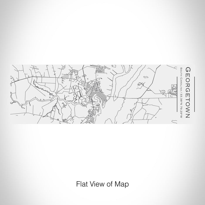 Rendered View of Georgetown South Carolina Map on 10oz Stainless Steel Insulated Cup with Sliding Lid in White