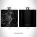 Rendered View of Georgetown South Carolina Map on 6oz Stainless Steel Flask in Black