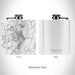 Rendered View of Georgetown South Carolina Map on 6oz Stainless Steel Flask in White