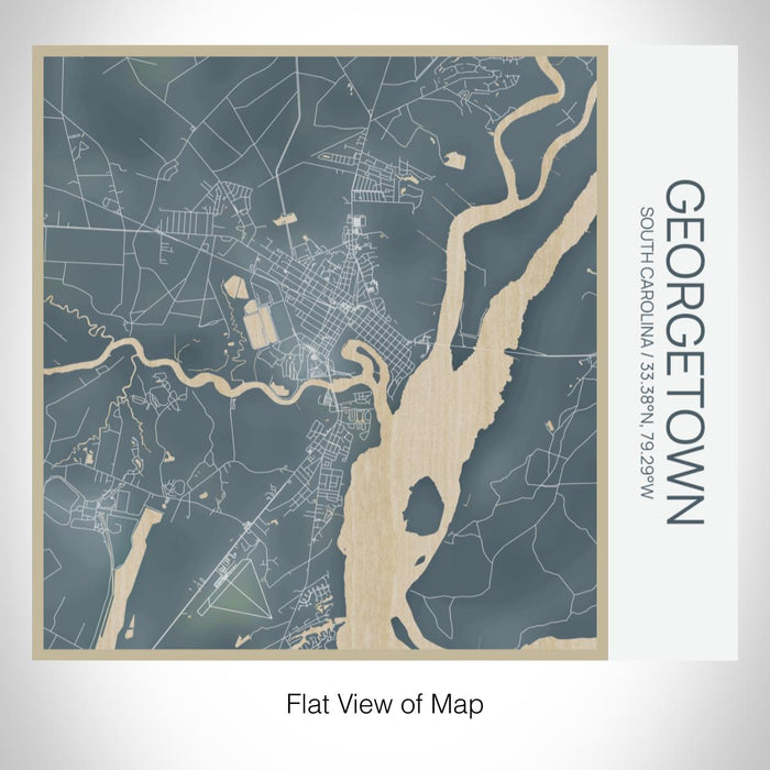 Rendered View of Georgetown South Carolina Map on 17oz Stainless Steel Insulated Tumbler in Afternoon Map Style