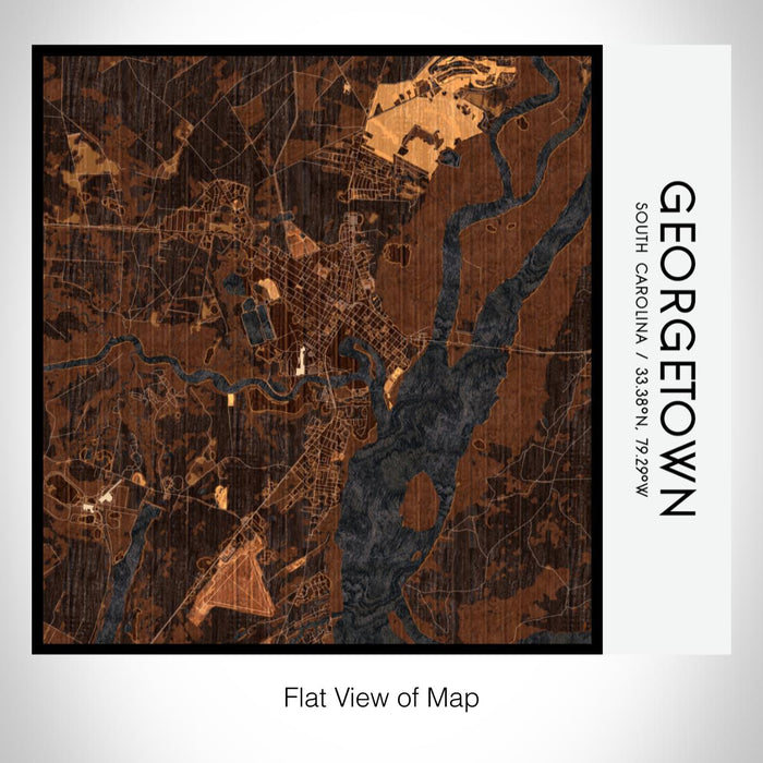 Rendered View of Georgetown South Carolina Map on 17oz Stainless Steel Insulated Tumbler in Ember Map Style