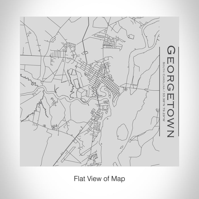 Rendered View of Georgetown South Carolina Map on 17oz Stainless Steel Insulated Tumbler