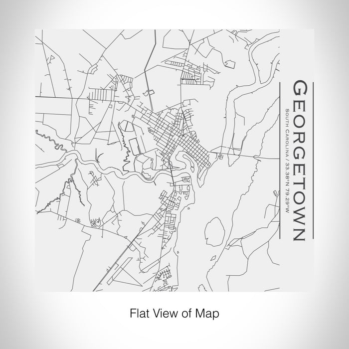Rendered View of Georgetown South Carolina Map on 17oz Stainless Steel Insulated Tumbler in White