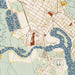 Georgetown South Carolina Map Print in Woodblock Style Zoomed In Close Up Showing Details