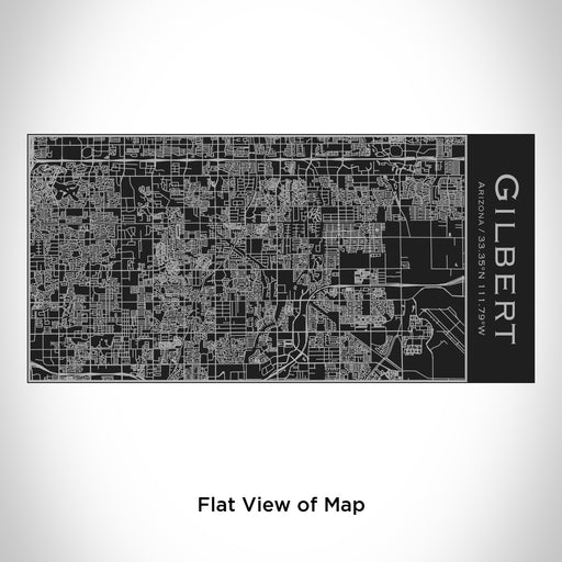 Rendered View of Gilbert Arizona Map Engraving on 17oz Stainless Steel Insulated Cola Bottle in Black