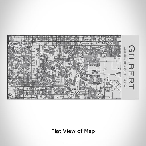 Rendered View of Gilbert Arizona Map Engraving on 17oz Stainless Steel Insulated Cola Bottle