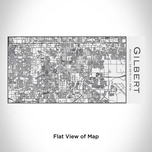 Rendered View of Gilbert Arizona Map Engraving on 17oz Stainless Steel Insulated Cola Bottle in White
