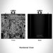 Rendered View of Gilbert Arizona Map Engraving on 6oz Stainless Steel Flask in Black