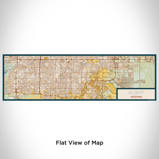 Flat View of Map Custom Gilbert Arizona Map Enamel Mug in Woodblock
