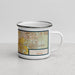 Right View Custom Gilbert Arizona Map Enamel Mug in Woodblock