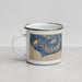 Left View Custom Girdwood Alaska Map Enamel Mug in Afternoon