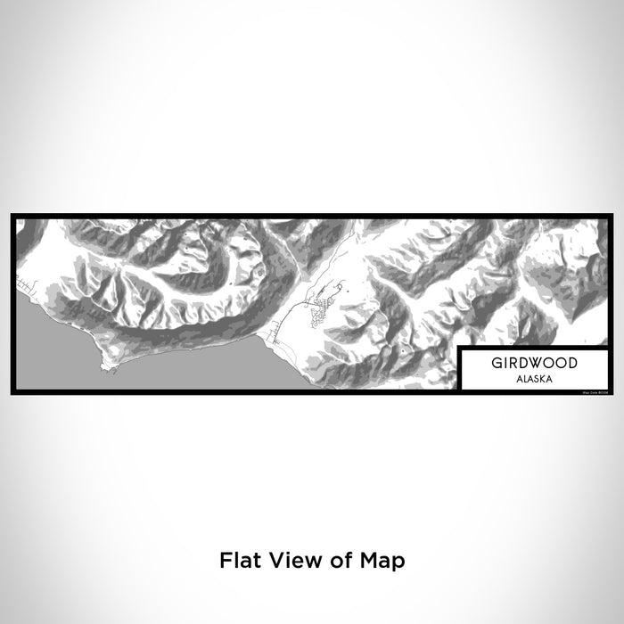 Flat View of Map Custom Girdwood Alaska Map Enamel Mug in Classic