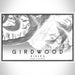 Girdwood Alaska Map Print Landscape Orientation in Classic Style With Shaded Background