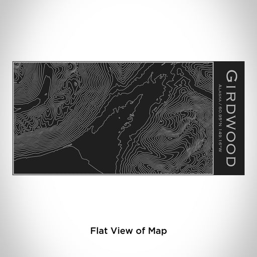 Rendered View of Girdwood Alaska Map Engraving on 17oz Stainless Steel Insulated Cola Bottle in Black