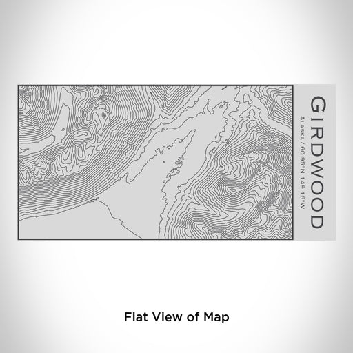 Rendered View of Girdwood Alaska Map Engraving on 17oz Stainless Steel Insulated Cola Bottle