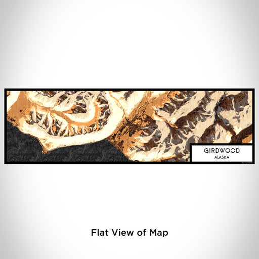 Flat View of Map Custom Girdwood Alaska Map Enamel Mug in Ember