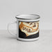 Left View Custom Girdwood Alaska Map Enamel Mug in Ember