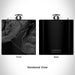 Rendered View of Girdwood Alaska Map Engraving on 6oz Stainless Steel Flask in Black