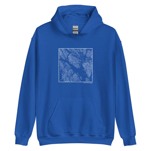 Glacier Bay Alaska Topographic  Map Unisex Hoodie Sweater with City inscription in Royal Blue