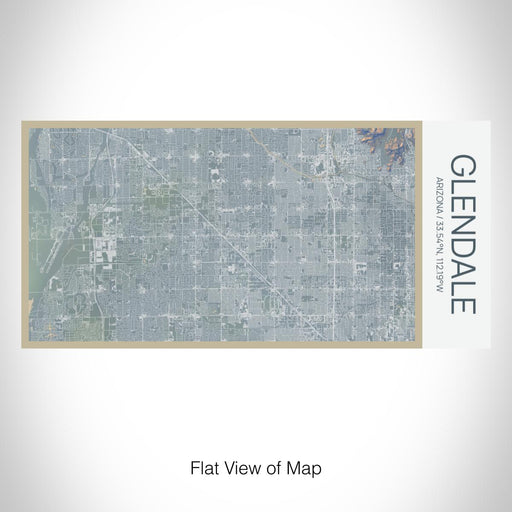 Rendered View of Glendale Arizona Map on 17oz Stainless Steel Insulated Bottle with printed afternoon style map