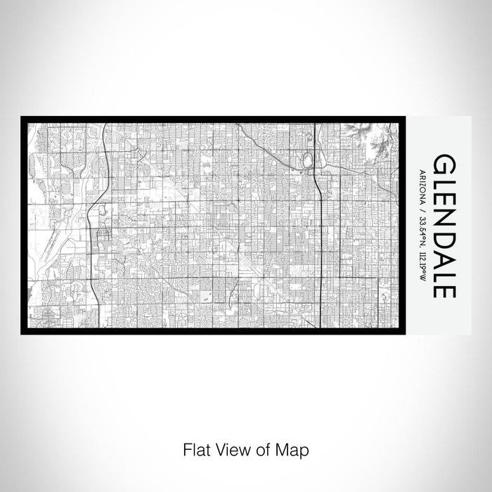 Rendered View of Glendale Arizona Map on 17oz Stainless Steel Insulated Bottle with printed classic style map
